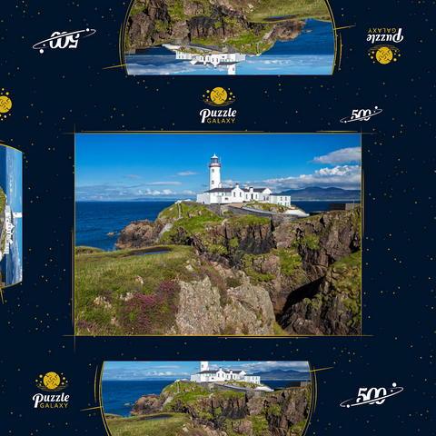 Leuchtturm Fanad Head, Halbinsel Fanad, Irland 500 Puzzle Schachtel 3D Modell