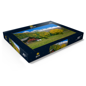 Darstellung des Puzzle Motivs Bauernhaus bei Kasern, Ahrntal, Trentino-Südtirol - Puzzleteile: 100