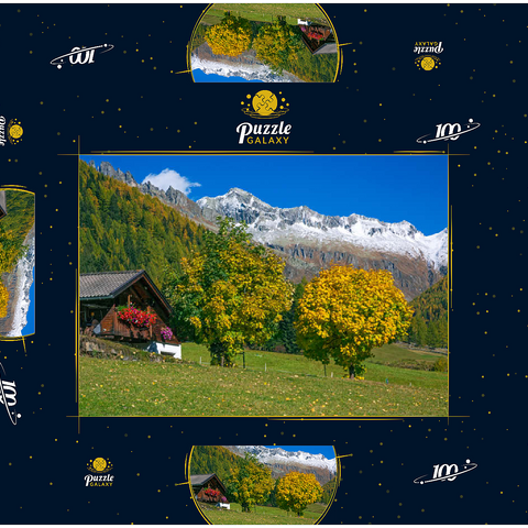 Bauernhaus bei Kasern, Ahrntal, Trentino-Südtirol 100 Puzzle Schachtel 3D Modell