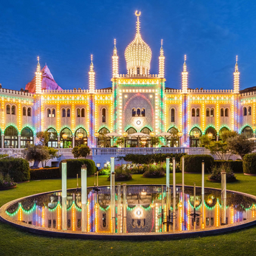 Maurischer Palast am Abend im Vergnügungspark 1000 Puzzle 3D Modell