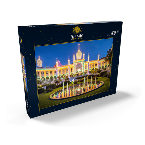 Maurischer Palast am Abend im Vergnügungspark 100 Puzzle Schachtel Ansicht2