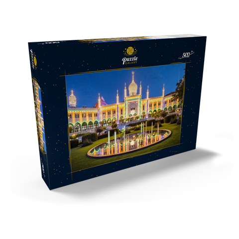 Maurischer Palast am Abend im Vergnügungspark 500 Puzzle Schachtel Ansicht2