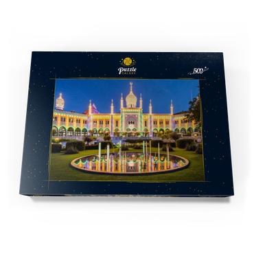 Maurischer Palast am Abend im Vergnügungspark 500 Puzzle Schachtel Ansicht3