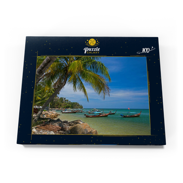 Fischerboote am Strand von Bang Tao, Insel Phuket, Thailand 100 Puzzle Schachtel Ansicht3