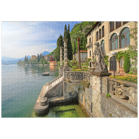 Darstellung des Puzzle Motivs Villa Monastero, Varenna, Comer See, Lombardei, Italien - Puzzleteile: 1000
