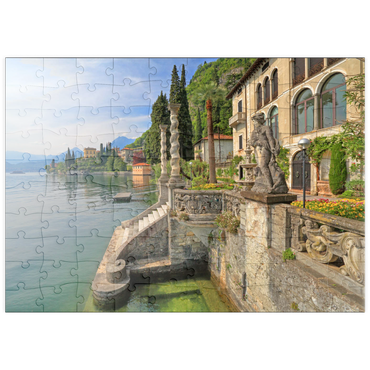 puzzleplate Villa Monastero, Varenna, Comer See, Provinz Lecco, Lombardei, Italien 100 Puzzle