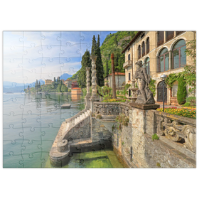 Darstellung des Puzzle Motivs Villa Monastero, Varenna, Comer See, Lombardei, Italien - Puzzleteile: 100