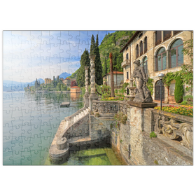 Darstellung des Puzzle Motivs Villa Monastero, Varenna, Comer See, Lombardei, Italien - Puzzleteile: 200