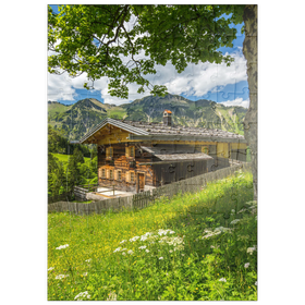 Darstellung des Puzzle Motivs Bergbauernhof in Gerstruben bei Oberstdorf - Puzzleteile: 100