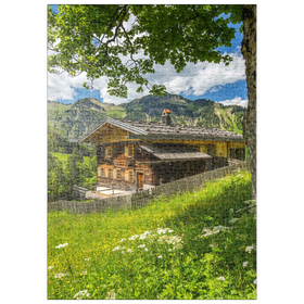 Darstellung des Puzzle-Motivs Bergbauernhof in Gerstruben bei Oberstdorf – Puzzleteile: 500
