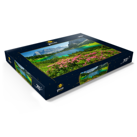 Alternative Darstellung des Puzzle-Motivs Blühende Alpenrosen am Seebensee, Tiroler Zugspitz Arena – Puzzleteile: 200