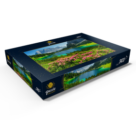 Alternative Darstellung des Puzzle-Motivs Blühende Alpenrosen am Seebensee, Tiroler Zugspitz Arena – Puzzleteile: 500