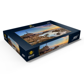 Alternative Darstellung des Puzzle-Motivs Leuchtturm am Corbiere Point, St. Brelade, Insel Jersey – Puzzleteile: 1000