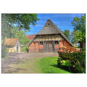 Darstellung des Puzzle Motivs Freilichtmuseum Ammerländer Bauernhaus im Kurpark, Bad Zwischenahn - Puzzleteile: 100