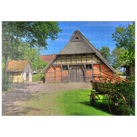 Darstellung des Puzzle Motivs Freilichtmuseum Ammerländer Bauernhaus im Kurpark, Bad Zwischenahn - Puzzleteile: 500