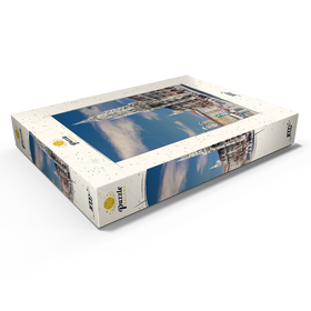 Darstellung des Puzzle Motivs Marienplatz mit den Türmen der Frauenkirche und Rathaus, München - Puzzleteile: 1000