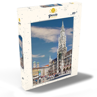 Marienplatz mit den Türmen der Frauenkirche und Rathaus, München 100 Puzzle Schachtel Ansicht2