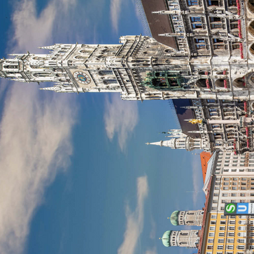 Marienplatz mit den Türmen der Frauenkirche und Rathaus, München 100 Puzzle 3D Modell