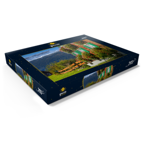 Alternative Darstellung des Puzzle-Motivs Bauernhaus bei Riezlern und Hoher Ifen (2230m), Kleines Walsertal – Puzzleteile: 200