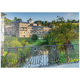 Darstellung des Puzzle Motivs Kloster Monasterio San Xulián y Basilisa de Samos in Samos bei Sarria - Puzzleteile: 1000