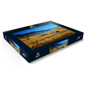 Darstellung des Puzzle Motivs Geroldsee gegen Zugspitzgruppe bei Mittenwald - Puzzleteile: 100