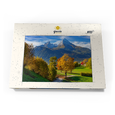 Naturerlebnisweg bei Bischofswiesen nahe Berchtesgaden mit Blick zum Watzmann 1000 Puzzle Schachtel Ansicht3