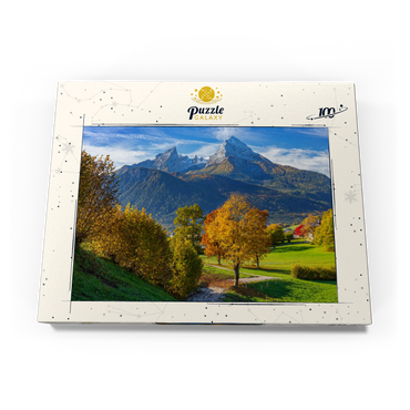 Naturerlebnisweg bei Bischofswiesen nahe Berchtesgaden mit Blick zum Watzmann 100 Puzzle Schachtel Ansicht3