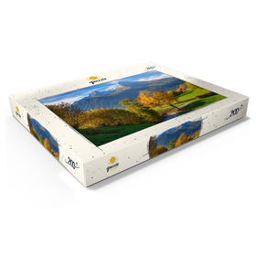 Alternative Darstellung des Puzzle-Motivs Bischofswiesen nahe Berchtesgaden mit Blick zum Watzmann – Puzzleteile: 200