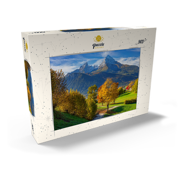 Naturerlebnisweg bei Bischofswiesen nahe Berchtesgaden mit Blick zum Watzmann 500 Puzzle Schachtel Ansicht2