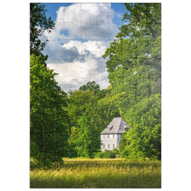 Darstellung des Puzzle Motivs Goethes Gartenhaus im Park an der Ilm - Puzzleteile: 100