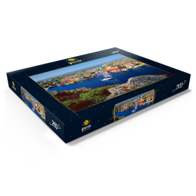 Darstellung des Puzzle Motivs Blick über Kyrkesund an der Schärenküste, Insel Tjörn, Bohuslän, Schweden - Puzzleteile: 200