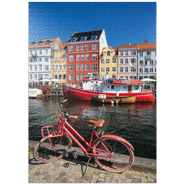 puzzleplate Stichkanal Nyhavn im Stadtteil Frederiksstaden 1000 Puzzle