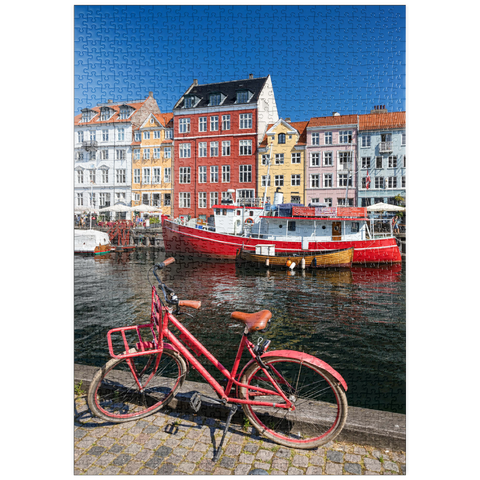 puzzleplate Stichkanal Nyhavn im Stadtteil Frederiksstaden 1000 Puzzle