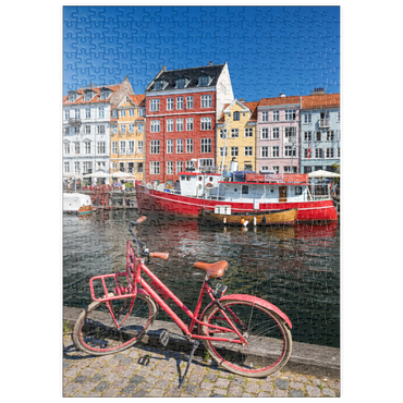 puzzleplate Stichkanal Nyhavn im Stadtteil Frederiksstaden 500 Puzzle
