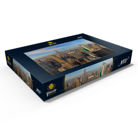 Darstellung des Puzzle Motivs Rockefeller Center und Empire State Building mit One World Trade Center, New York City - Puzzleteile: 1000