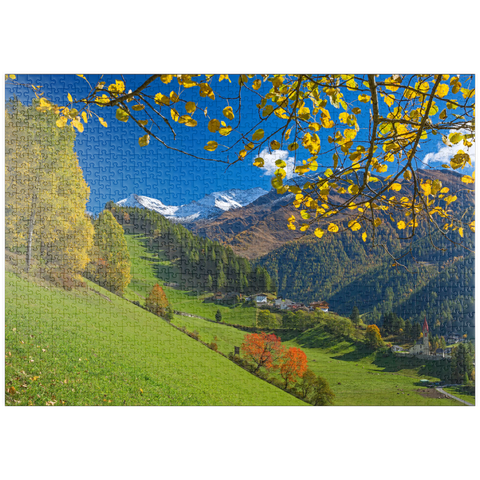 puzzleplate St. Peter gegen Pferrerspitze (2578m), Ahrntal, Trentino-Südtirol 1000 Puzzle