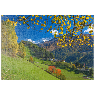 puzzleplate St. Peter gegen Pferrerspitze (2578m), Ahrntal, Trentino-Südtirol 500 Puzzle