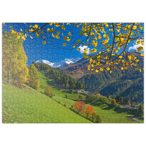 puzzleplate St. Peter gegen Pferrerspitze (2578m), Ahrntal, Trentino-Südtirol 500 Puzzle