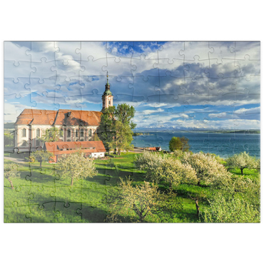puzzleplate Wallfahrtskirche Birnau bei Unteruhldingen am Bodensee 100 Puzzle