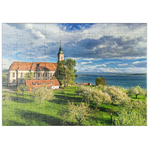 puzzleplate Wallfahrtskirche Birnau bei Unteruhldingen am Bodensee 100 Puzzle
