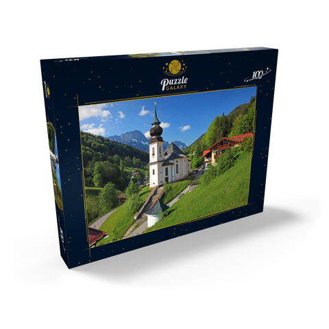 Wallfahrtskirche Maria Gern gegen den Untersberg (1973m) bei Berchtesgaden 100 Puzzle Schachtel Ansicht2