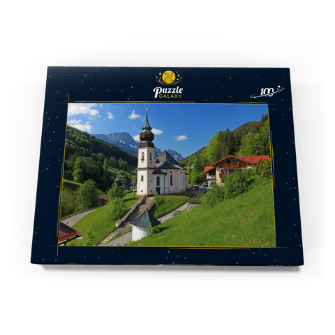 Wallfahrtskirche Maria Gern gegen den Untersberg (1973m) bei Berchtesgaden 100 Puzzle Schachtel Ansicht3