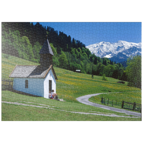 Darstellung des Puzzle-Motivs Vordergraseck bei Garmisch-Partenkirchen – Puzzleteile: 1000