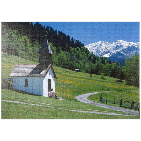 puzzleplate Vordergraseck bei Garmisch-Partenkirchen 1000 Puzzle
