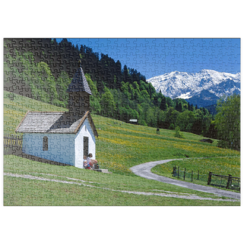 puzzleplate Vordergraseck bei Garmisch-Partenkirchen 500 Puzzle
