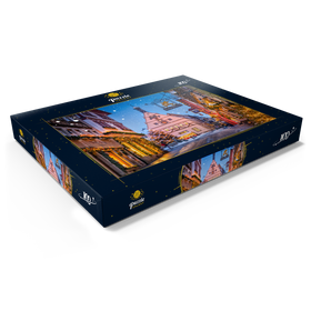 Darstellung des Puzzle Motivs Marktplatz in der Weihnachtszeit - Puzzleteile: 100