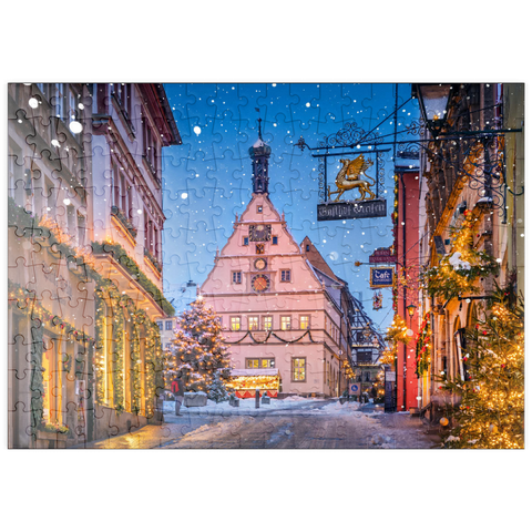 puzzleplate Marktplatz in der Weihnachtszeit 200 Puzzle