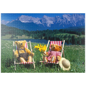 Darstellung des Puzzle Motivs Sonnige Ferien in Oberbayern, Deutschland - Puzzleteile: 1000