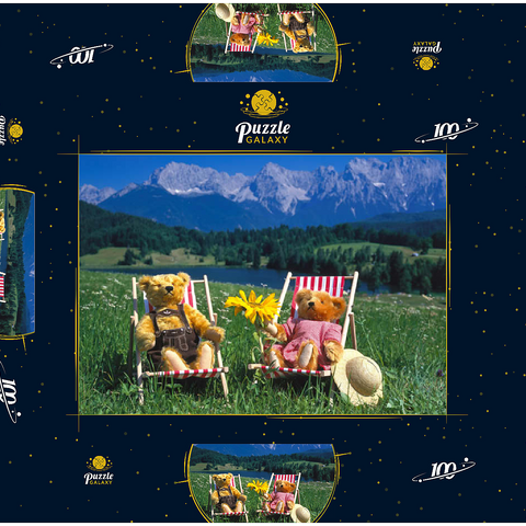 Sonnige Ferien in Oberbayern, Deutschland 100 Puzzle Schachtel 3D Modell