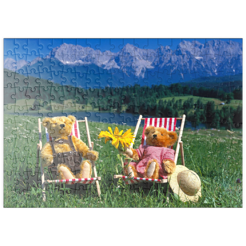 puzzleplate Sonnige Ferien in Oberbayern, Deutschland 200 Puzzle